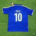 Pele Brazil Blue Retro Football Jersey – Back View