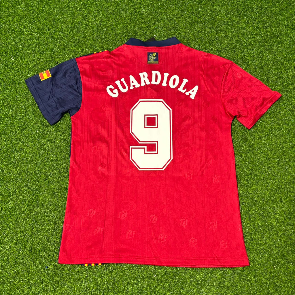 Pep Guardiola Spain Retro 1996 Jersey – Back View
