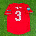Portugal Euro 2012 Red Retro Football Jersey – Pepe – Back View
