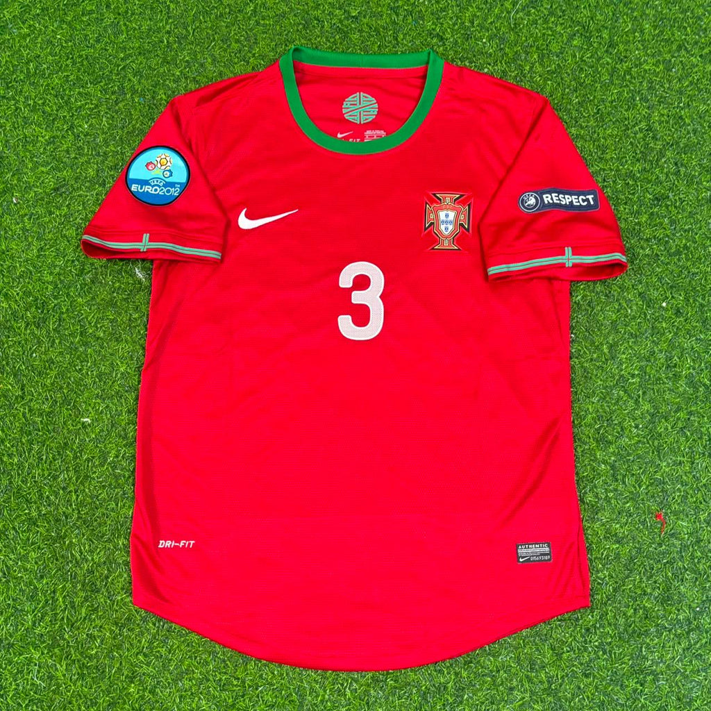 Portugal Euro 2012 Red Retro Football Jersey – Pepe – Front View