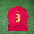 2020 Portugal EURO Pepe Long Sleeve Football Jersey – Back View