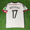 Per Mertesacker 17 - Germany Deutschland 2014 World Cup White Retro Kit Jersey – Back View