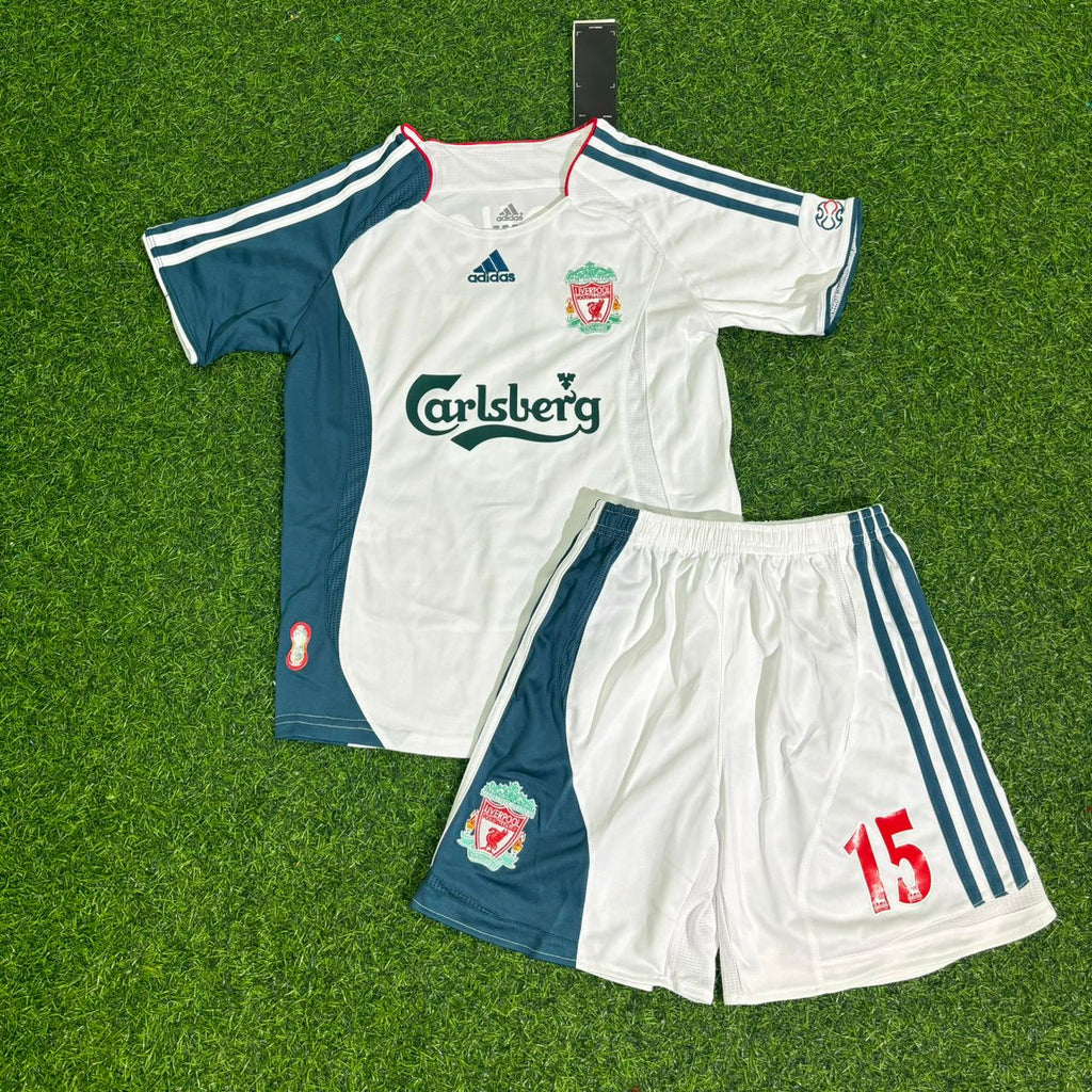 2006/07 Peter Crouch Liverpool White Retro Kids Football Jersey – 4