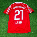 Philipp Lahm Bayern Munich 2005 06 Bundesliga Red Home Retro Football Jersey – Back View