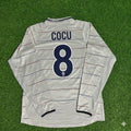 Phillip Cocu #8 Barcelona 2003 2004 Away Long Sleeve Retro Football Jersey – Back View