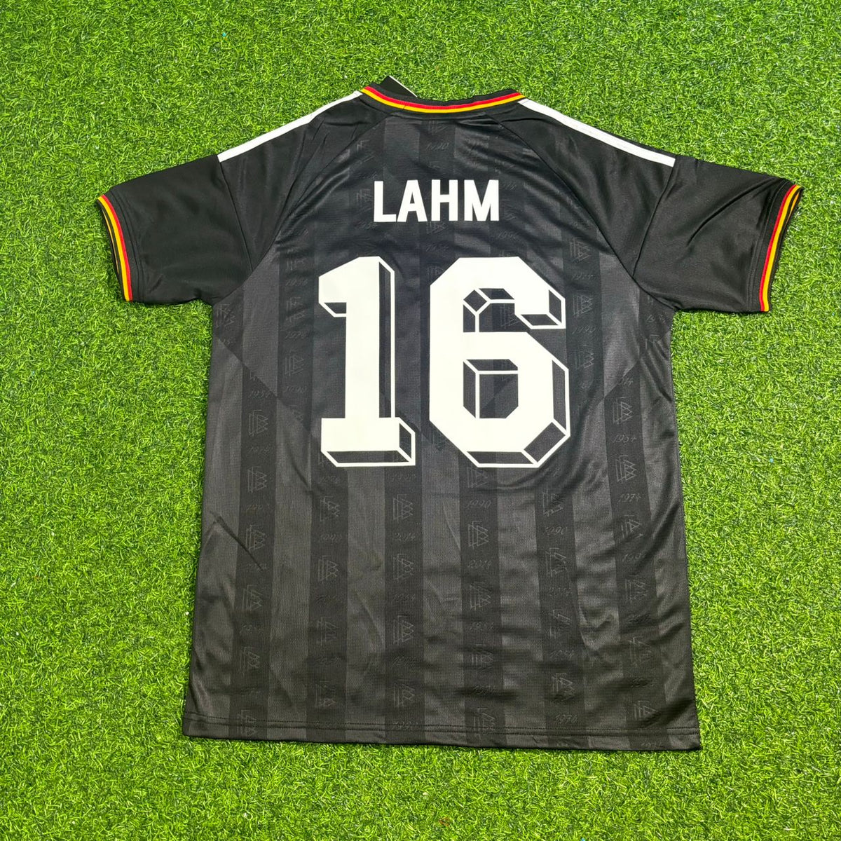 Germany Black Retro Vintage Football Jersey – Philipp Lahm 16# – Back View