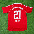 Philipp Lahm Bayern Munich 2006/07 Red Retro Football Jersey – Back View
