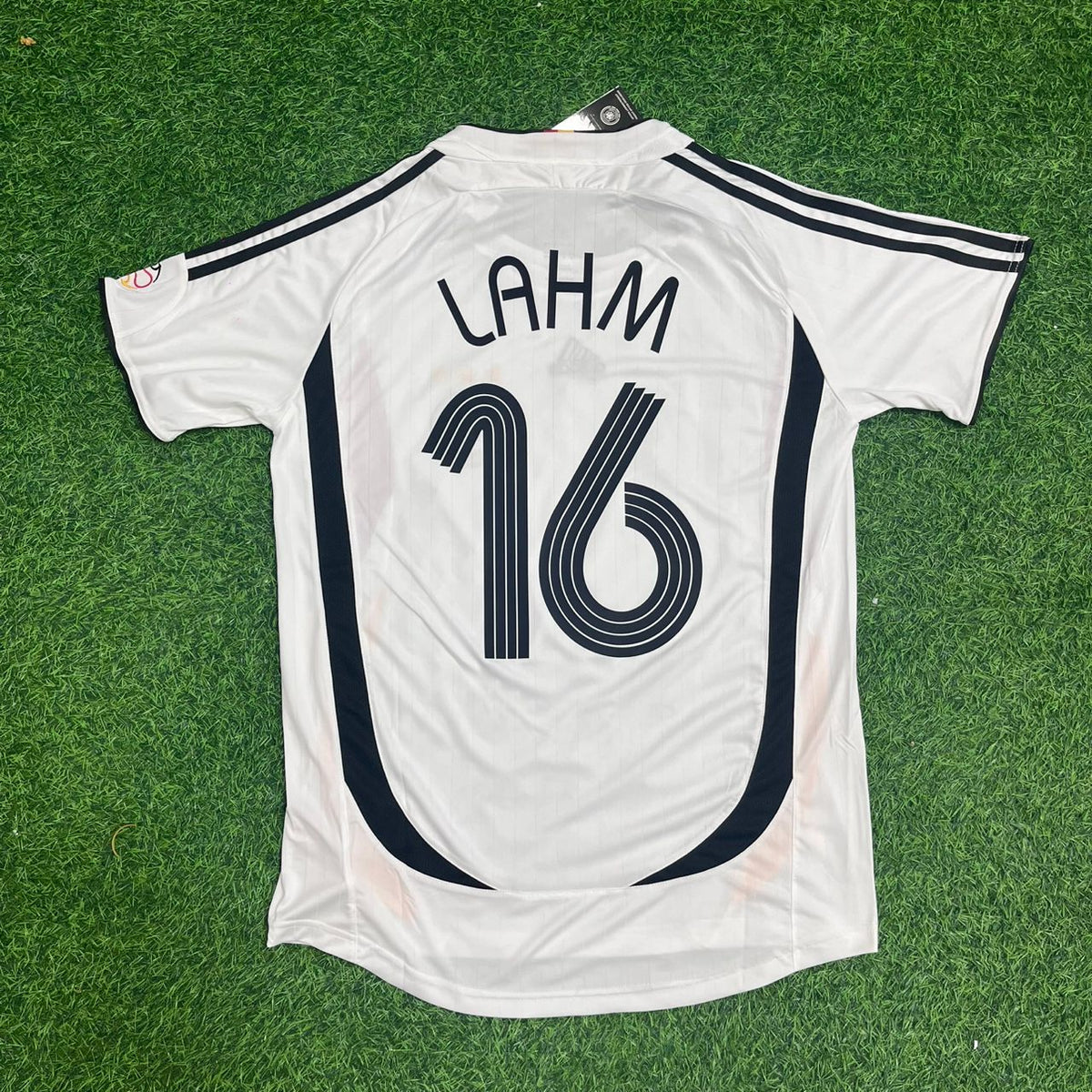 2006 Germany World Cup Philipp Lahm Deutschland White Retro Football Jersey – Back View