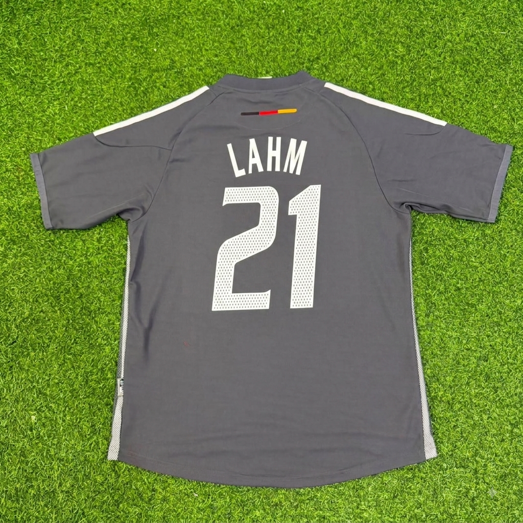 Philipp Lahm Germany 2002 World Cup Gray Special Retro Football Jersey – Back View