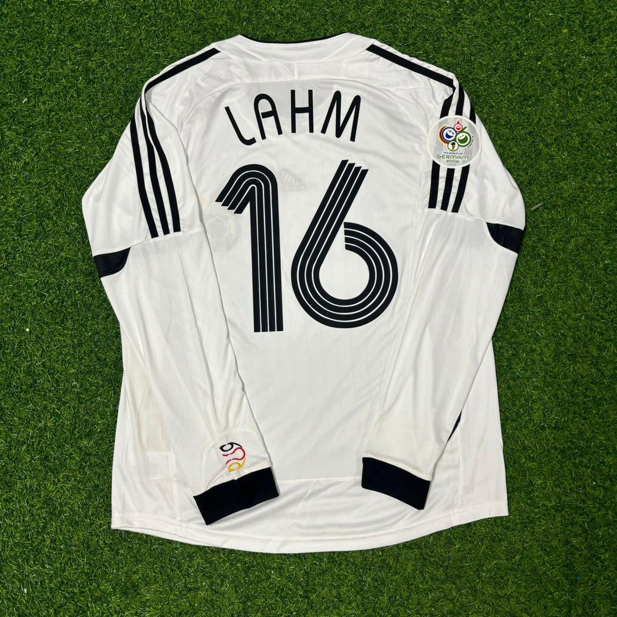 2006 Germany World Cup Philipp Lahm Long Sleeve White Football Jersey – Back View