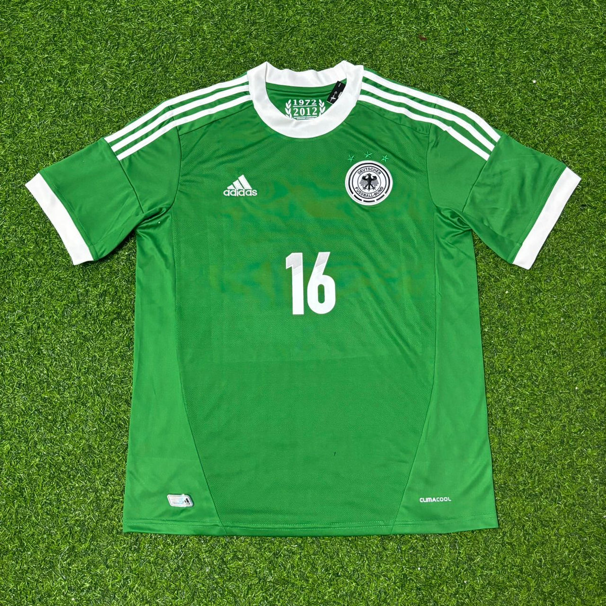 2012 Germany EURO Philipp Lahm Green Retro Football Jersey – Front View