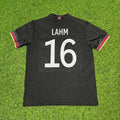 Philipp Lahm #16 Germany Black Retro Football Jersey – Back View