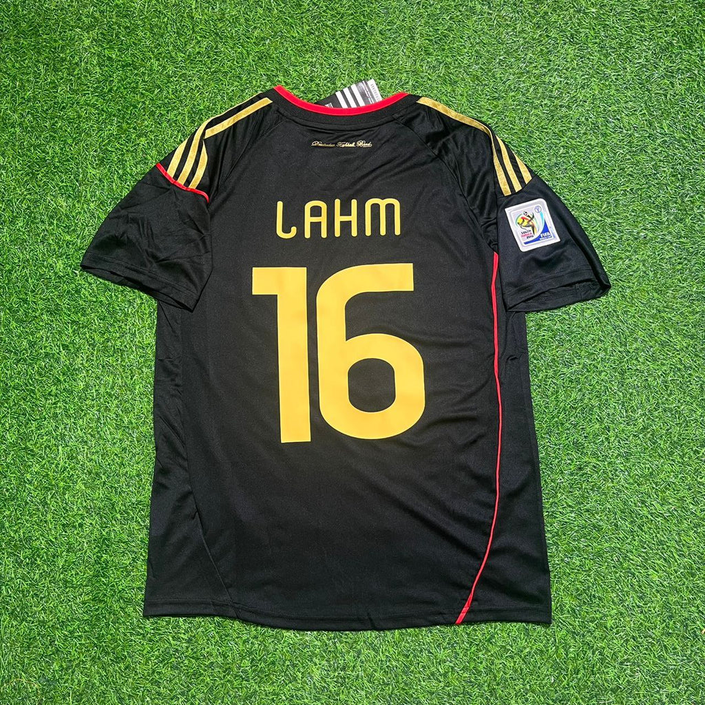 2010 Germany World Cup Philipp Lahm - Deutschland Black Football Jersey – Back View