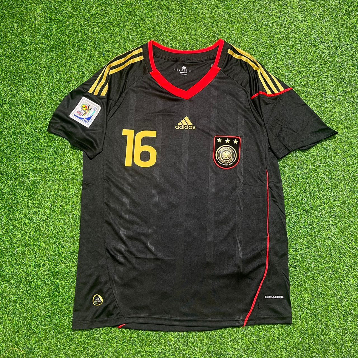 2010 Germany World Cup Philipp Lahm - Deutschland Black Football Jersey – Front View