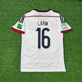 2014 Germany World Cup Philipp Lahm - Deutschland White Retro Football Jersey – Back View
