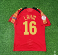 Germany EURO 2008 Away Red Retro Football Jersey – Philipp Lahm – Back View