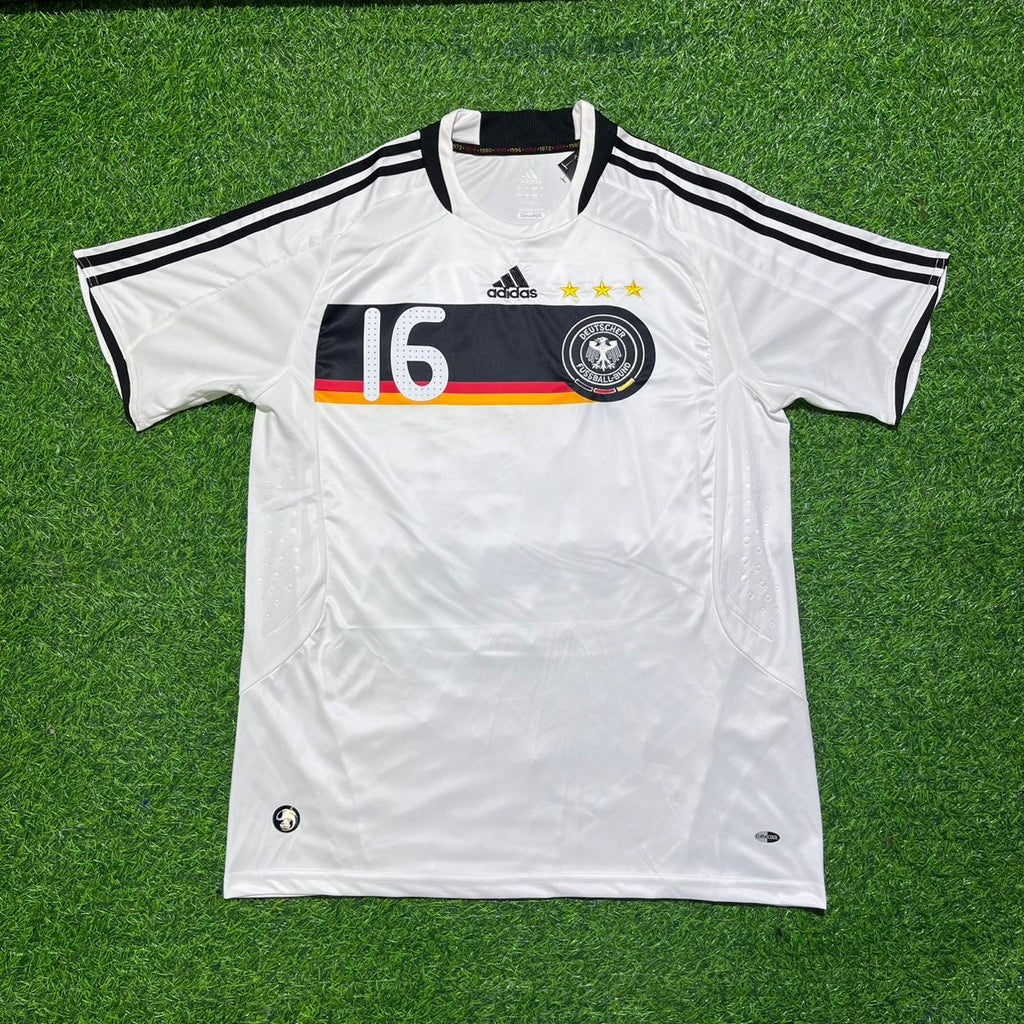 Philipp Lahm Germany EURO 2008 Retro Football Jersey – Front View