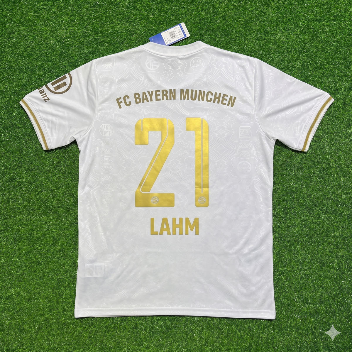 Philipp Lahm #21 FC Bayern München 125 Years Anniversary Special-Edition White Football Jersey – Back View