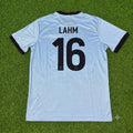 Germany 125th Year Special Clear Blue Retro Football Jersey – Philipp Lahm – Back View