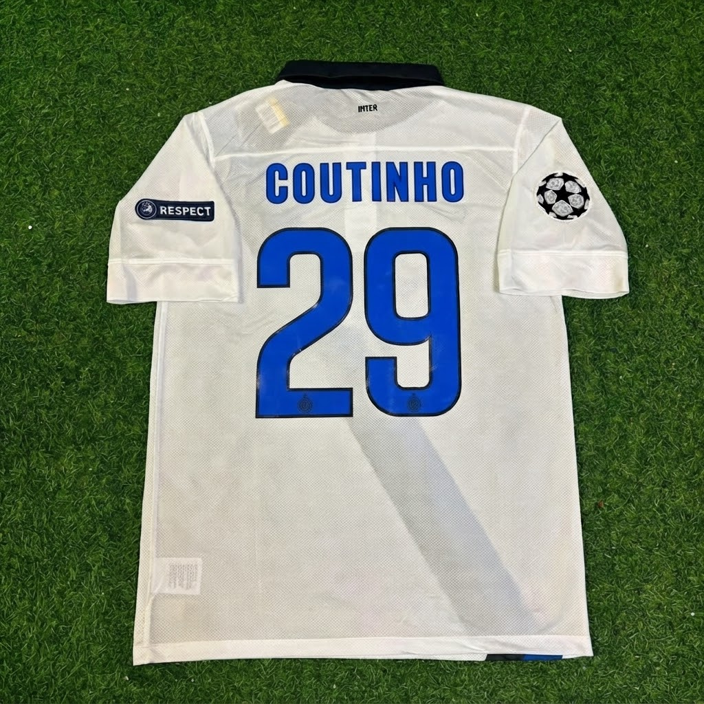 Philippe Coutinho #29 Inter 2011/2012 White Away Jersey – Back View