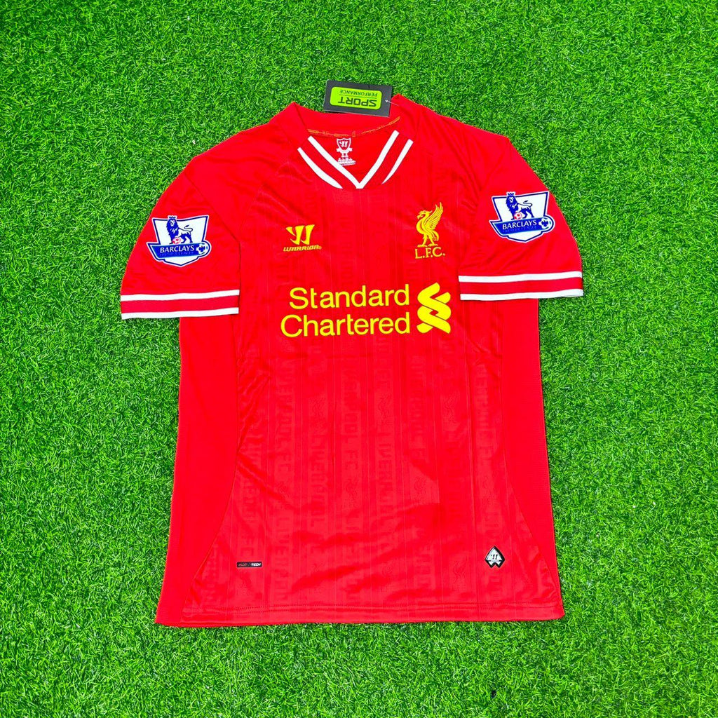 Philippe Coutinho Liverpool 2013/2014 Season Red Retro Football Jersey – Front View