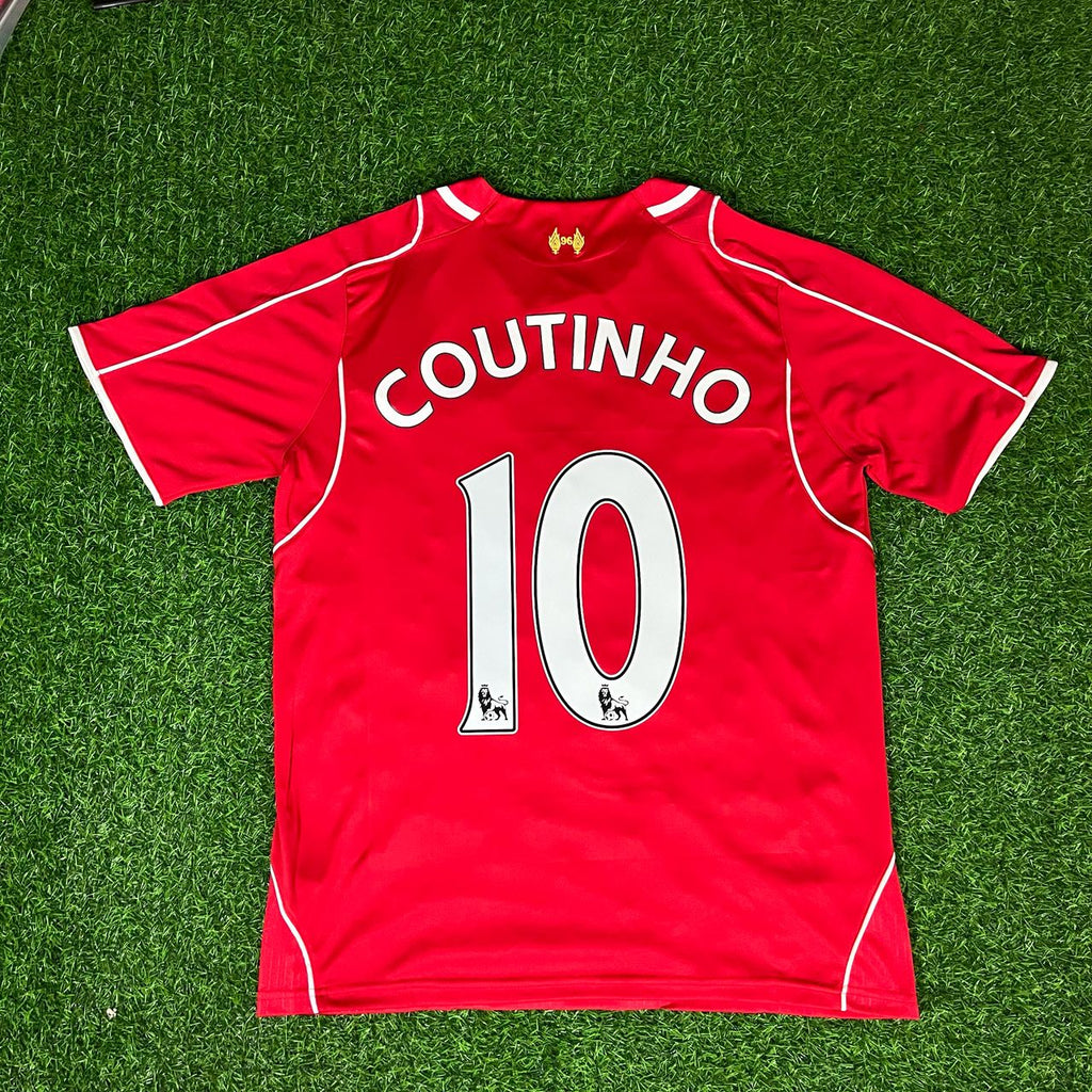 Philippe Coutinho 10 – Liverpool 2014/15 Home Retro Kit Jersey – Back View