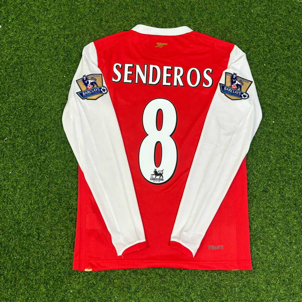 Arsenal 2006 2007 Home Long Sleeve Retro Jersey – Philippe Senderos #8 – Back View
