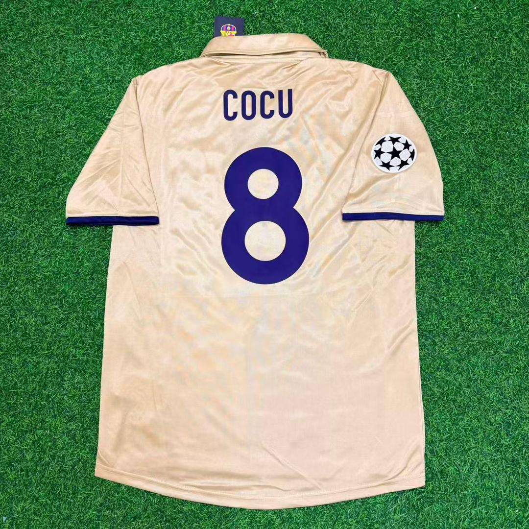 2001 Phillip Cocu 8 Barcelona 2002 Season Retro Football Jersey – Back View