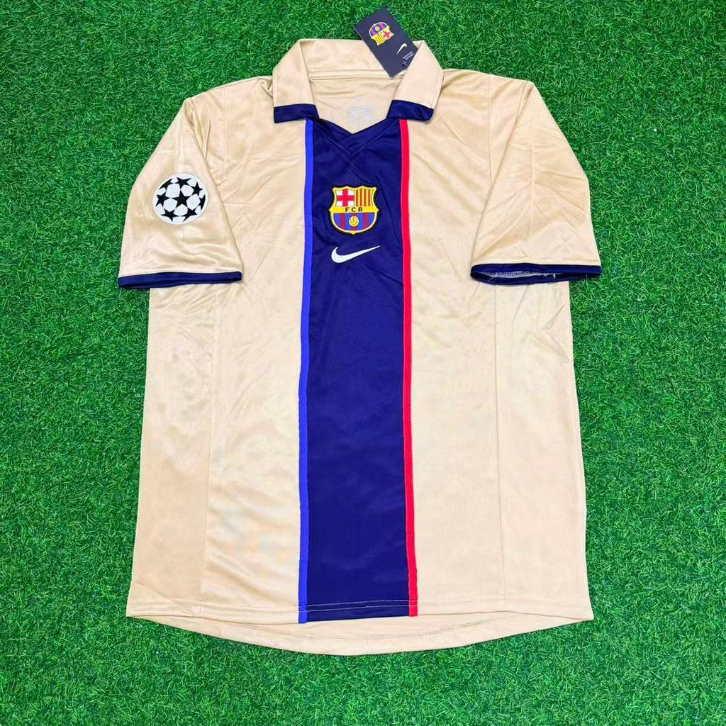 2001 Phillip Cocu 8 Barcelona 2002 Season Retro Football Jersey – Front View
