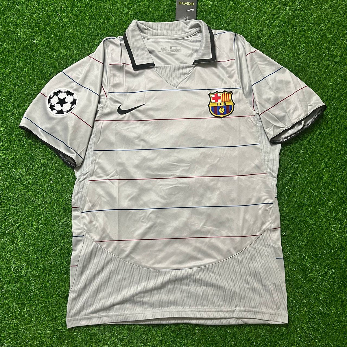 Philipp Cocu 8 - Barcelona 2004/2005 Blue Garnet Retro Jersey – Front View