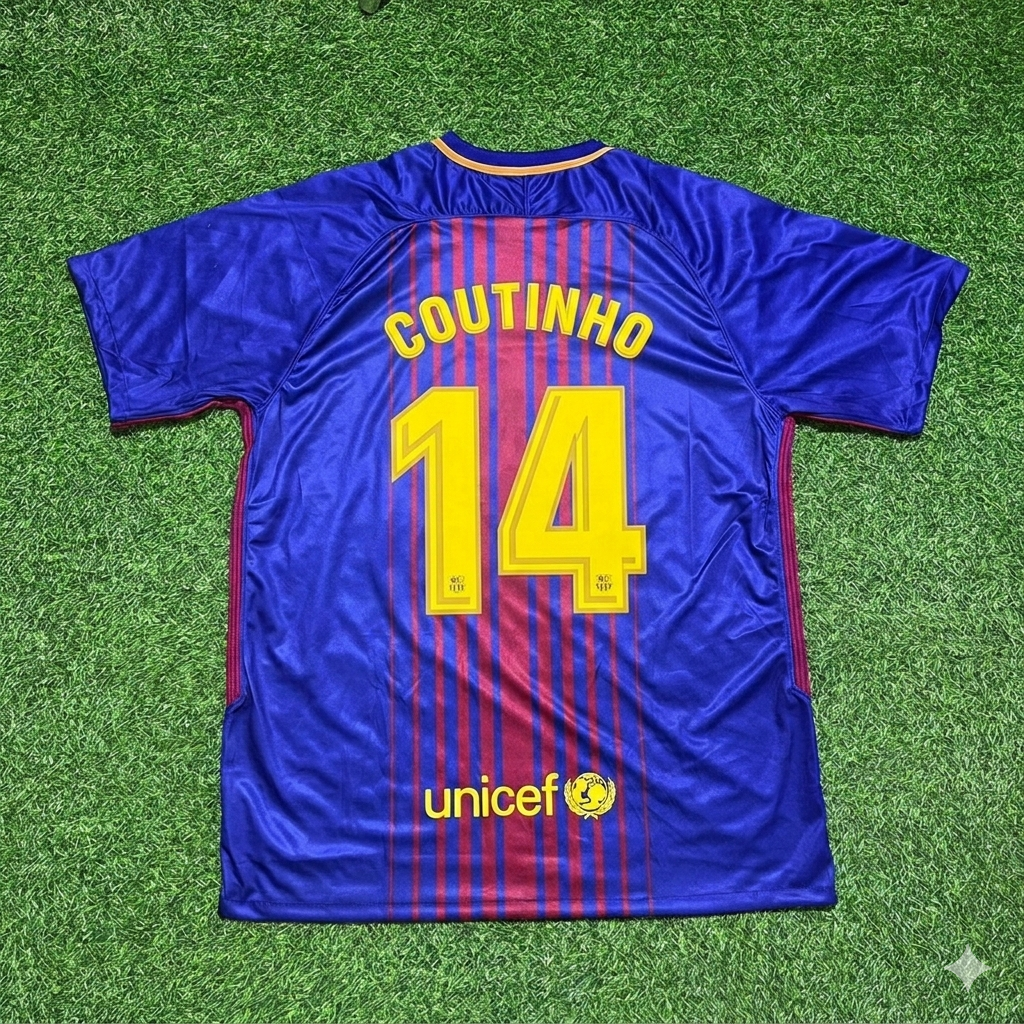 2017/18 Philippe Coutinho 14- Barcelona Season Football Jersey – Back View
