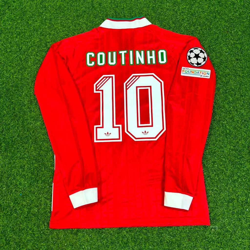 Liverpool Long Sleeve Retro Kit Jersey – Philippe Coutinho – Back View
