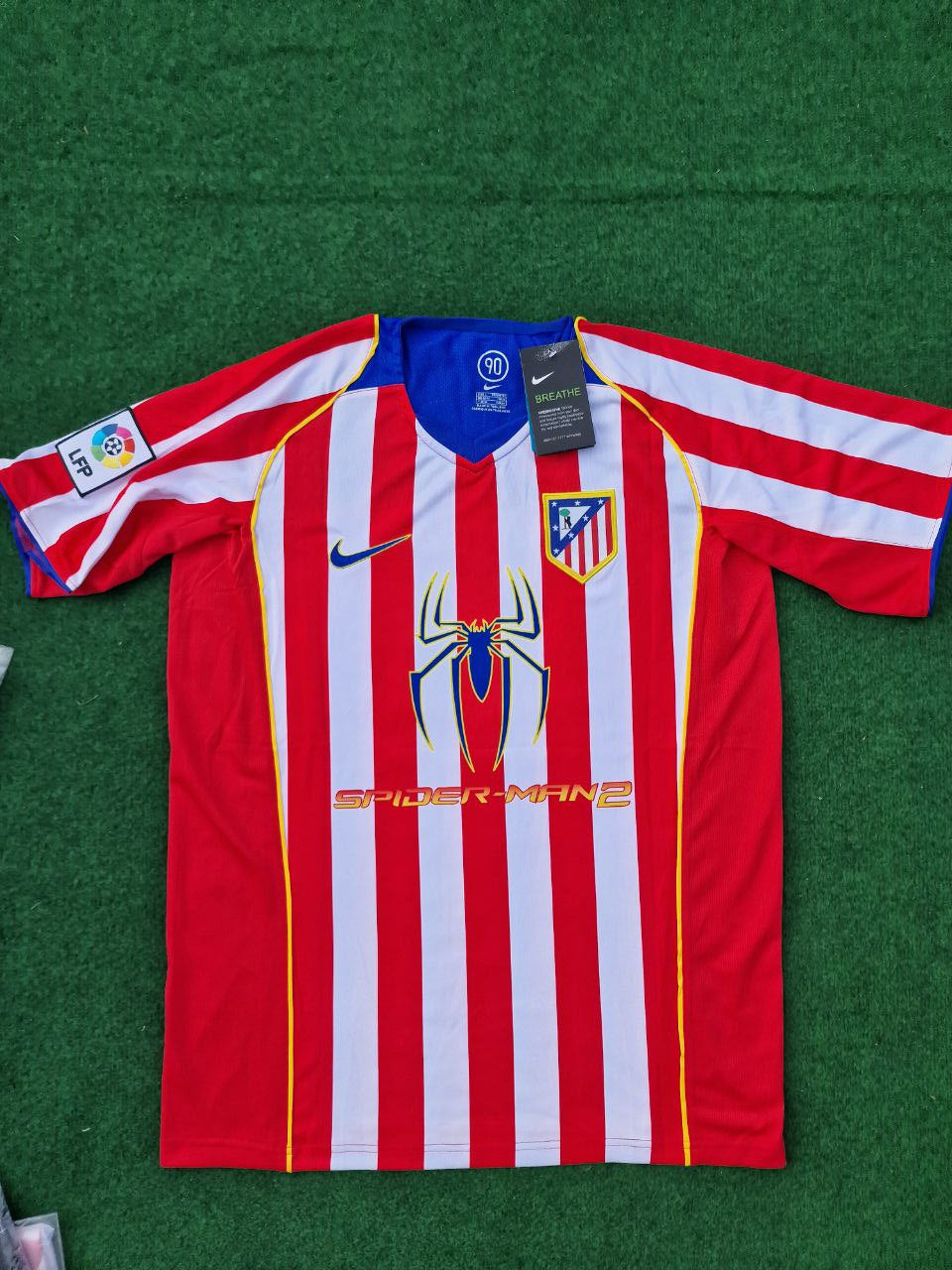 Diego Simeone Atletico Madrid 2004 2005 SpiderMan Retro Football Jersey – 6