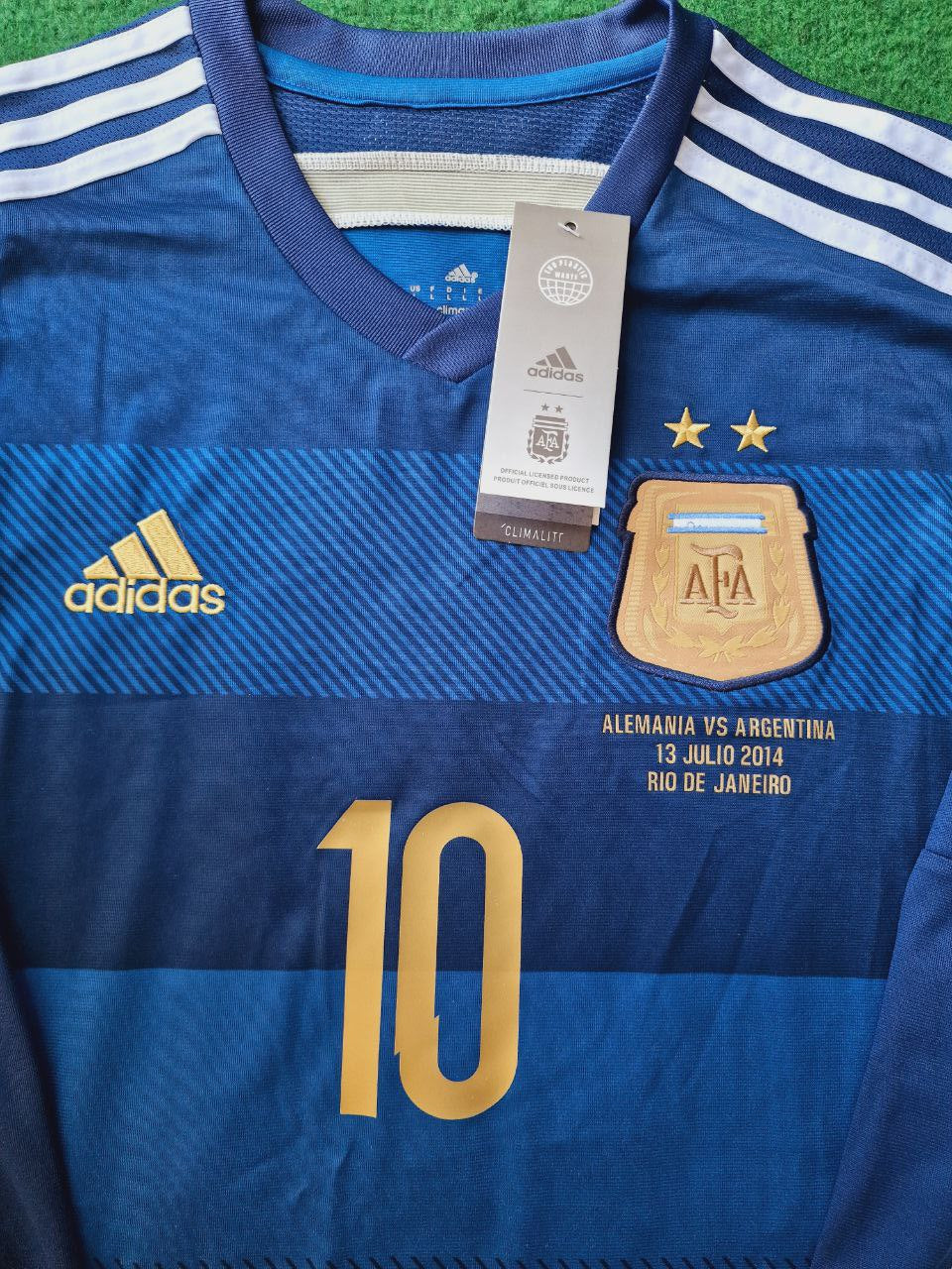 Lionel Messi Argentina 2014 World Cup Retro Football Jersey – 4