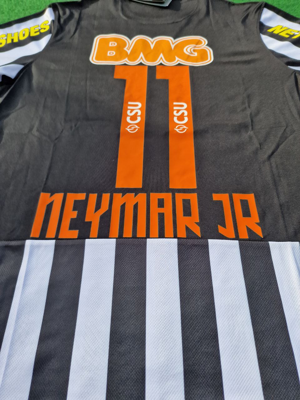 Neymar Jr Santos Fc 2009 2013 Black Kids Soccer Retro Jersey KinderTrikot – 5