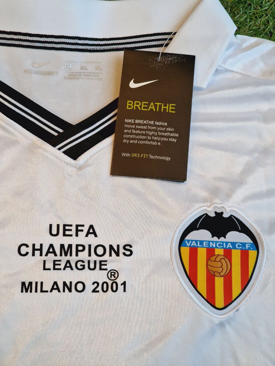 Gaizka Mendieta Valencia 2001 Milano Champions Final Retro Jersey – 6