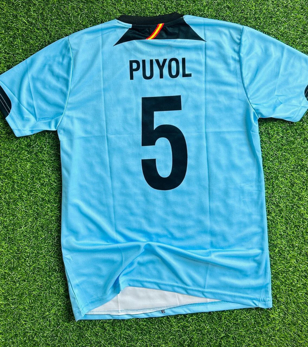Carles Puyol 12/13 Spain Retro Jersey – Detailed View