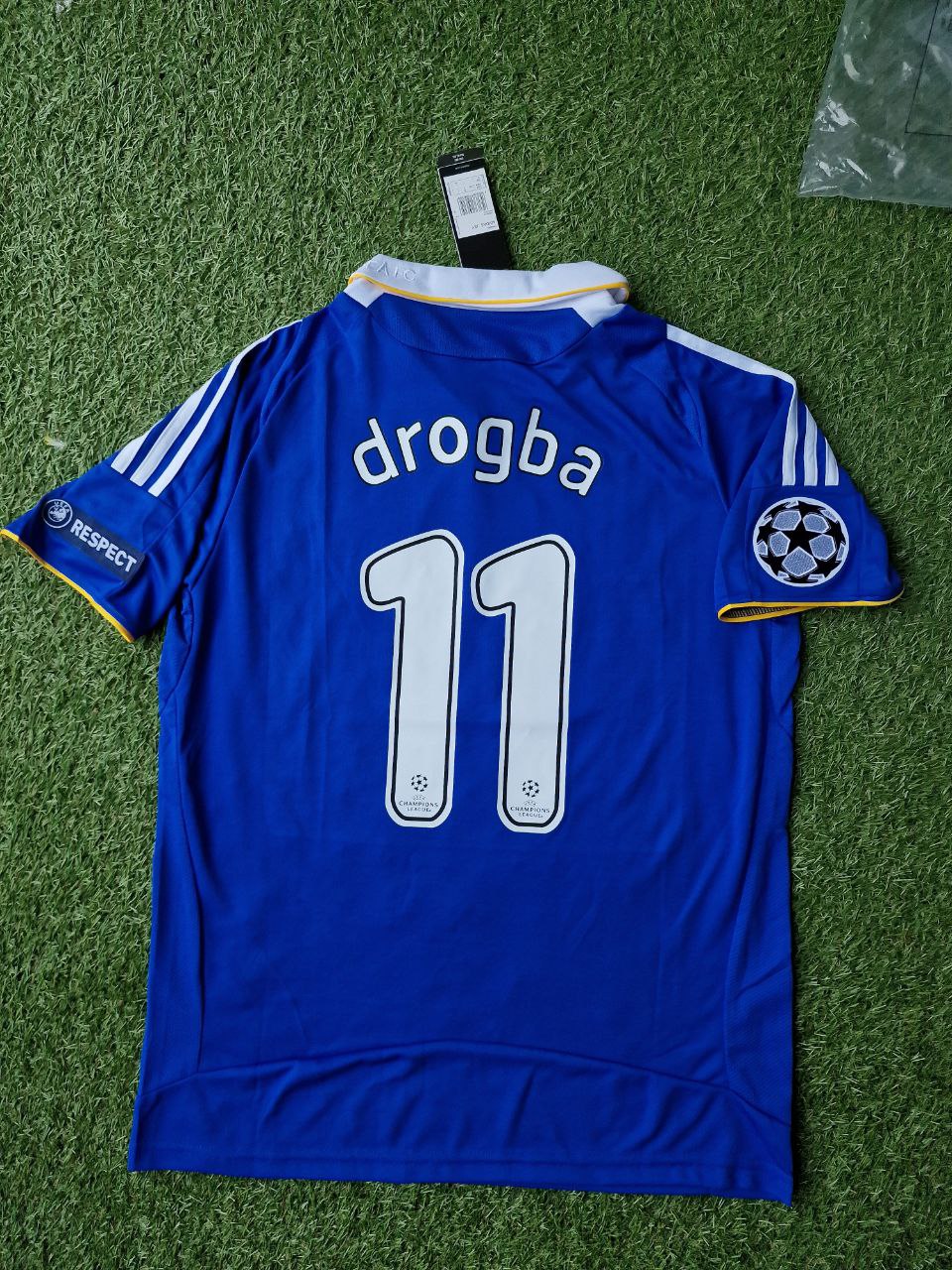 Didier Drogba 11 Chelsea 2008 Champhions League Final Jersey – 7