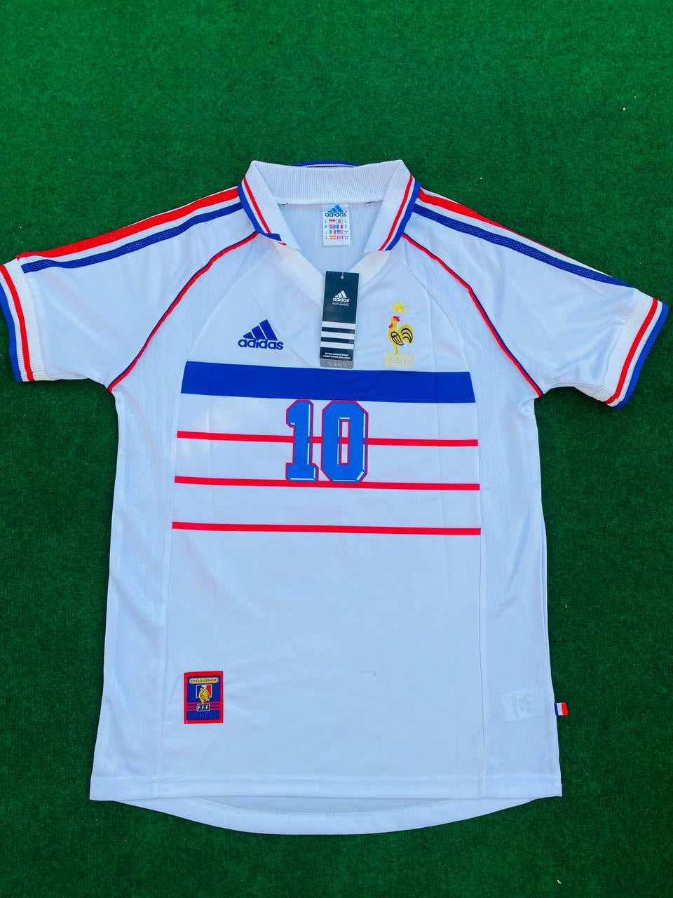 Zinedine Zidane France 1998 World Cup Retro Jersey – Front View