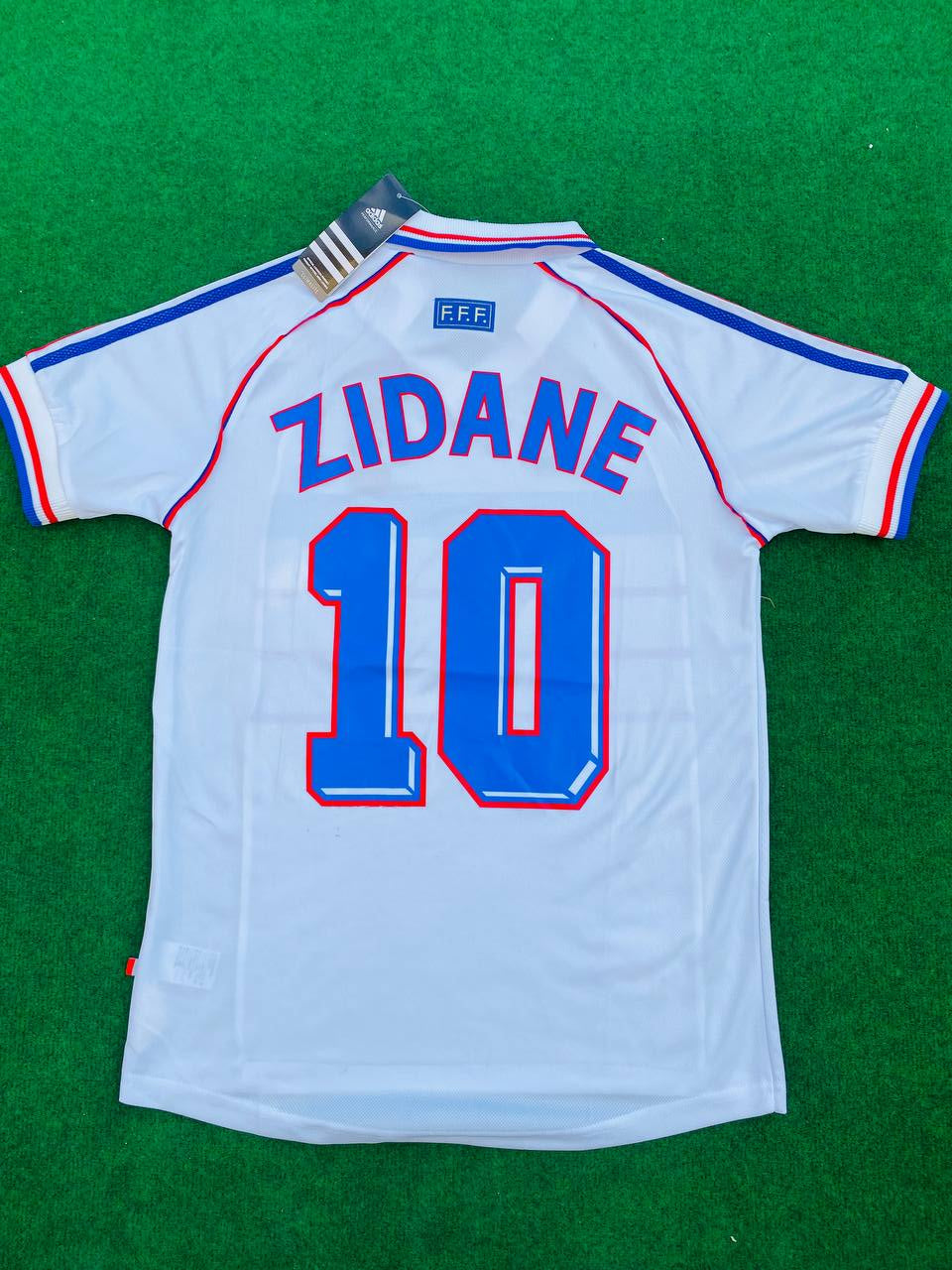 Zinedine Zidane France 1998 World Cup Retro Jersey – Back View