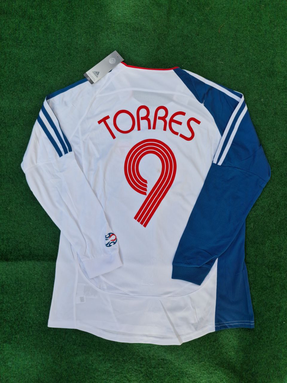 Fernando Torres Liverpool 2007 White Blue Long Sleeve Retro Jersey – 6