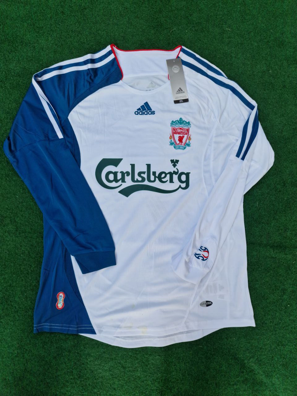 Philippe Coutinho Liverpool White Blue Retro Football Jersey – 9