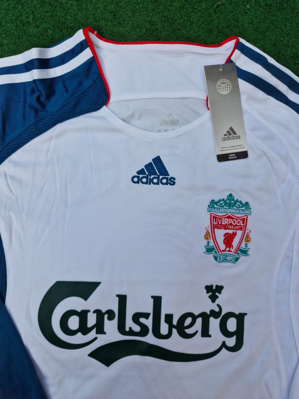 Philippe Coutinho Liverpool White Blue Retro Football Jersey – 6