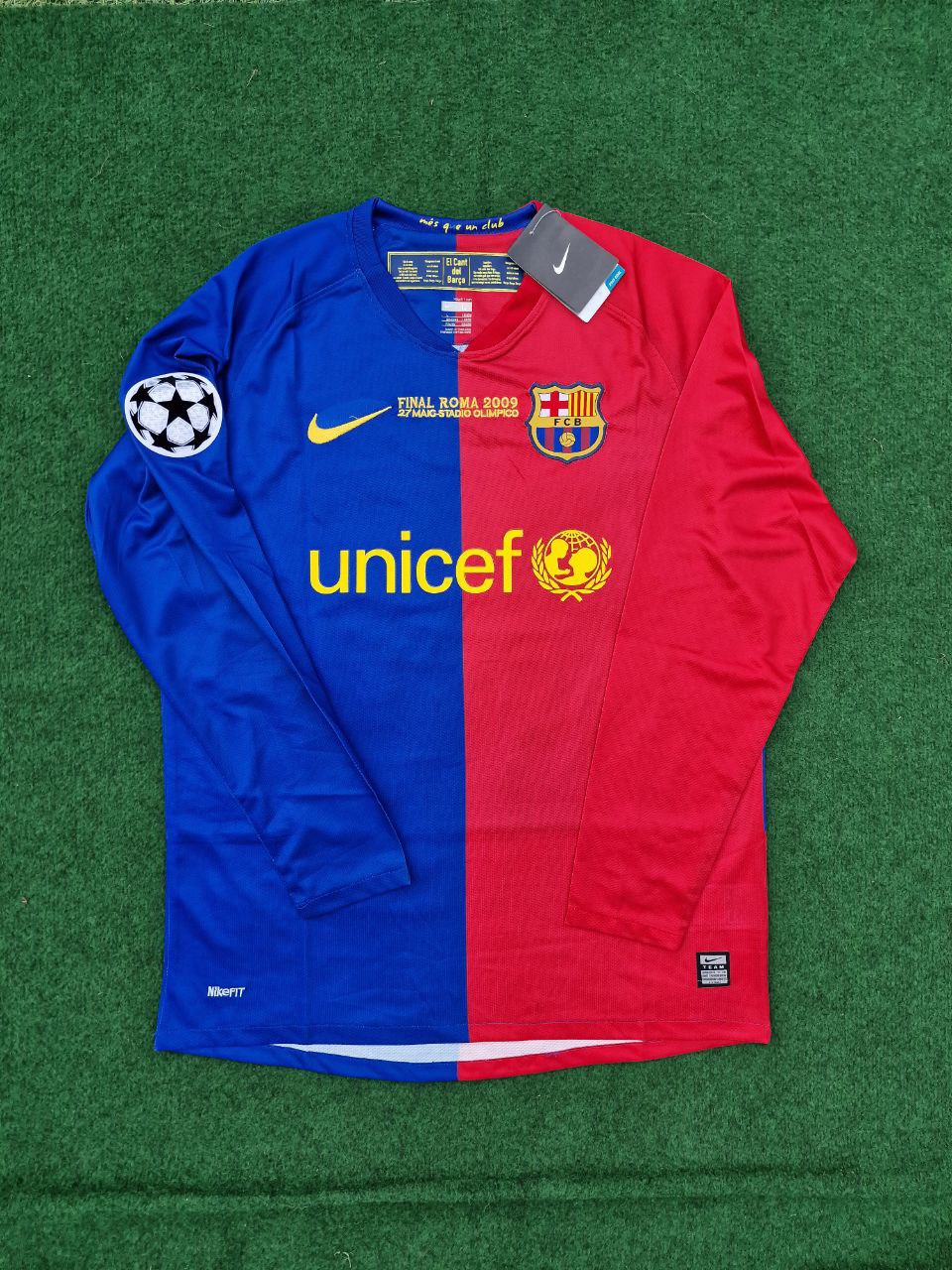 Lionel Messi Barcelona 2009 Champions League Final Retro Jersey – Front View