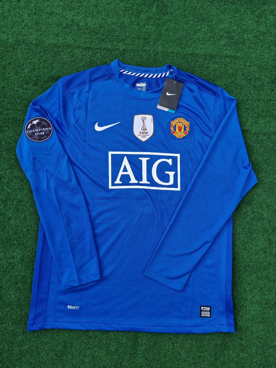 Cristiano Ronaldo Manchester United 2008 Fifa World Cup Champions League Patch Retro Jersey – Front View