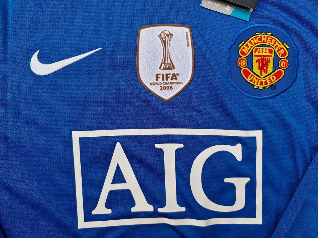 Cristiano Ronaldo Manchester United 2008 Champions League Patch Retro Short Jersey – 5