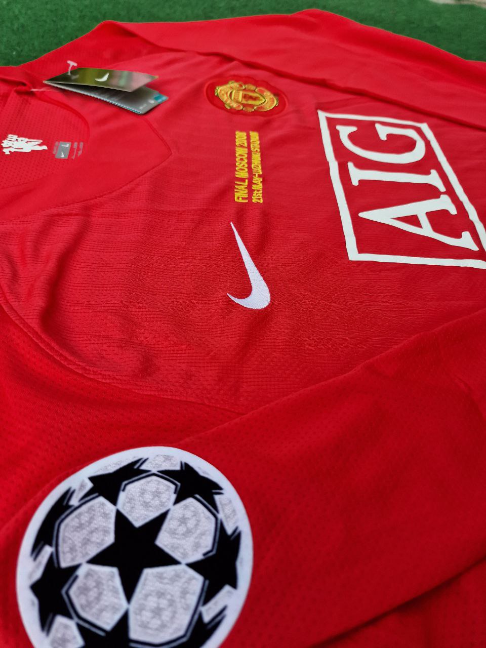Cristiano Ronaldo Manchester United 2008 Champions Leage Final Moscow Retro Long Sleeve Jersey – 8