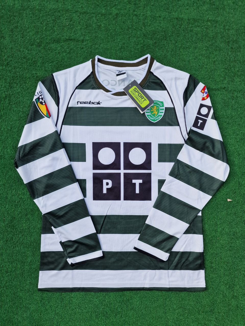 Cristiano Ronaldo Sporting Lisbon First Season Long Sleeve Retro Kids Jersey – 11