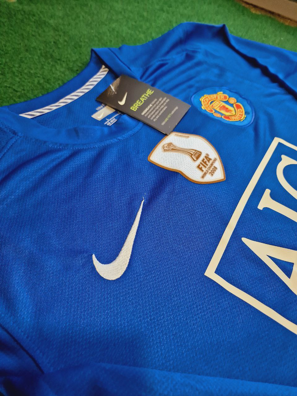 2008/09 Cristiano Ronaldo Manchester United Blue Kids Kit Football Jersey for Children – 8