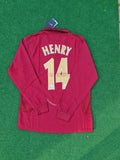 Arsenal Retro 2005 Burgundy Long Sleeve Jersey – Back View